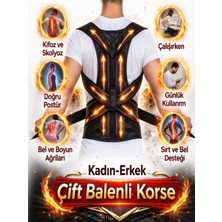 Premini Dik Duruş Için Balenli Ortopedik Korse, Medikal Kifoz ve Skolyoz Destek