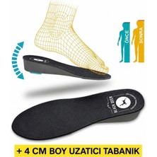 Premini 4,5 cm Siyah Gizli Boy Uzatıcı Tabanlık, Konfor ve Şıklık Sağlar