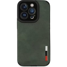 Mey Ithalat®   iPhone 14 Pro Max Kılıf Loop Deri Silikon - Yeşil