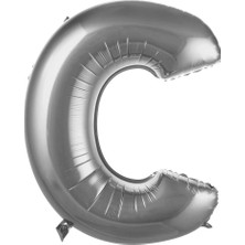Ett C- Harf 40 Inc Gümüş Renk Balon 100 cm
