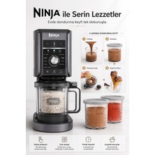 Ninja 10 Programlı Dondurma ve Frozen Makinesi, Büyük Hazneli Kompakt Tasarım ile Evde Kremamsı Soğuk Tatlı Hazırlama