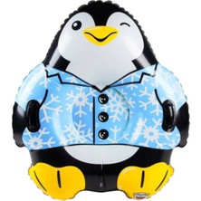 UltraMint Beyaz Penguen Şişme Kızak ile Eğlence Dolu Kayma Heyecanı