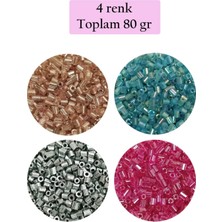 Hace Bazaar Kesme Cam Boncuk 2mm - 4 Renk - Toplam 80 Gram - BNC442