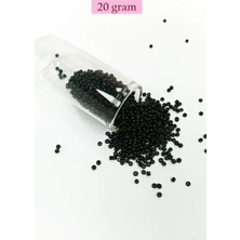Hace Bazaar Dökme Cam Kum Boncuk (11/0) 2 mm - 20 Gram -  Siyah - BNC010