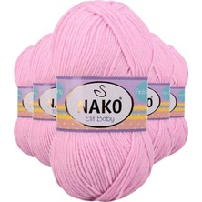 Hace Bazaar 5 Adet Elite Baby El Örgü Ipi Tüylenmeyen Bebek Yünü Açık Pembe 6936