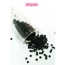 Hace Bazaar Dökme Cam Kum Boncuk (8/0) 3 mm - 60 Gram - Parlak Siyah - BNC211