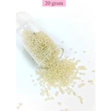 Hace Bazaar Kesme Cam Boncuk 2mm - 20 Gram - Şeffaf Krem -BNC339