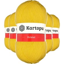 Hace Bazaar 5 Adet Kristal Çift Katlı El Örgü Lif Ipi Sarı K301