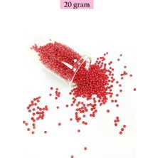 Hace Bazaar Dökme Cam Kum Boncuk (11/0) 2 mm - 20 Gram -  Kırmızı - BNC004