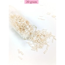 Hace Bazaar Uzun Boru Kesme Boncuk Çap 2mm Uzunluk 10 mm - 20 Gram - Açık Krem - BNC259
