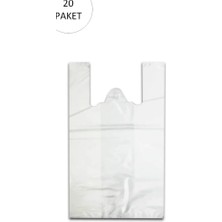 Royaleks Beyaz Hışır Atlet Poşet Mini Boy 22X31 cm 20 Paket Takriben 10.000 Adet