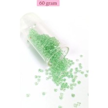 Hace Bazaar Dökme Cam Kum Boncuk (8/0) 3 mm - 60 Gram - Şeffaf Açık Yeşil - BNC191