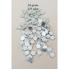 Royaleks Oya Abiye Bileklik Kolye Pleksi Metalik Plastik Pul Gümüş Renk 24 Gram 225 Adet - BNC580
