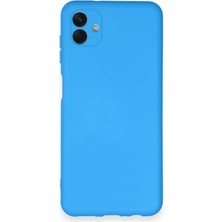 DS LLC Samsung Galaxy A04 Kılıf Nano Içi Kadife Silikon - Mavi