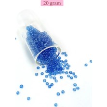 Royaleks Dökme Cam Kum Boncuk (8/0) 3 mm - 20 Gram - Şeffaf Açık Mavi - BNC163