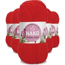 Nako 5 Adet Cotton Lüks Yelek Tunik Kazak Bluz Hırka Ipi Yünü Kırmızı 97573