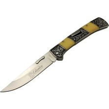 İlk El Grup A 3159 C Kamp Çakı 24 cm - Işlemeli Sedef Saplı, Kemerlikli