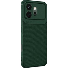 DS LLC Huawei Honor 600 Auto Focus Karbon Kapak - Koyu Yeşil
