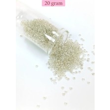 Royaleks Dökme Cam Kum Boncuk (11/0) 2 mm - 20 Gram -  Şeffaf - BNC034