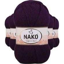 Nako 5 Adet Süper Inci El Örgü Ipi 100 gr Mor 3260