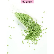 Royaleks Dökme Cam Kum Boncuk (11/0) 2 mm - 60 Gram -  Açık Yeşil - BNC038