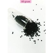 Royaleks Dökme Cam Kum Boncuk (11/0) 2 mm - 60 Gram -  Siyah - BNC045