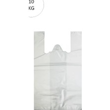 Royaleks Beyaz Atlet Poşet Orta Boy 29X50 cm Takriben 850 Adet 10 kg