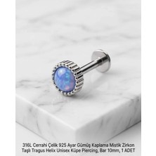 Begonia Accessories 316L Cerrahi Çelik Paslanmaz Kararmaz Alerji Yapmaz Zirkon Taşlı Figürlü Unisex Tragus Helix Küpe Piercing G106-26