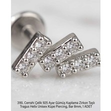 Begonia Accessories 316L Cerrahi Çelik Paslanmaz Kararmaz Alerji Yapmaz Zirkon Taşlı Figürlü Unisex Tragus Helix Küpe Piercing G106-17