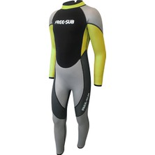 UltraMint Çocuklar Için 5mm Scuba Dalış Elbisesi Wetsuit Sarı Renk