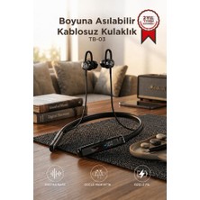 Torima Bluetooth Kulaklık Manyetik Neckband Kablosuz Kulaklık TB03 Siyah