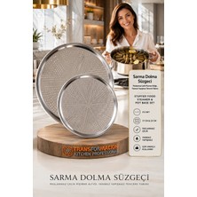 Transformacion  2'li Sarma Dolma Süzgeci, Paslanmaz Çelik Pişirme Altlığı, Yanmaz Yapışmaz Tencere Tabanı 719157