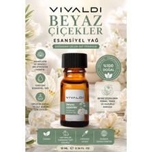 Vivaldi Home Beyaz Çiçekler Aromaterapi Esansiyel Uçucu Yağ 10 ml – Zarif ve Ferah Aroma
