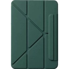 ENCO Mey Ithalat®   iPad 2025 10.9 10.nesil (A16) Edz Manyetik Standlı Tablet Kılıfı - Koyu Yeşil