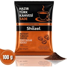 Shazel Hazır Türk Kahvesi | Sade |100gr Paket | Şekersiz