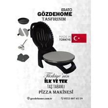 Gözdehome Erato Doğal Taş Tabanlı Pizza Makinesi Siyah