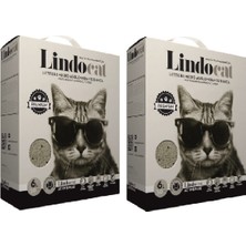 LindoCat Lindo Cat 6 l x 2 Aktif Karbonlu Topaklaşan Kedi Kumu Hoş Olmayan Kokulara Karşı Etkili