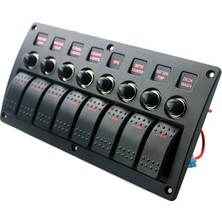 Bfy 8'li Switch Panel Işıklı Ve Otomatik Sigortalı