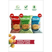 Fellas Nohut Cipsi 12'li Mix - Mevsim Yeşillikleri (50 G) x 4 + Paprika (50 G) x 4 + Deniz Tuzlu (50 G) x 4