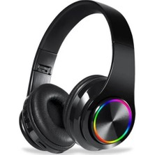 Torima Bluetooth Kulaklık Rgb Işıklı Kulak Üstü Kablolu Kablosuz Kulaklık B39S Siyah
