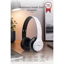 Torima Bluetooth Kulaklık Kulak Üstü Kablosuz Kulaklık P47 Beyaz