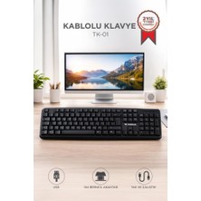 Torima Kablolu Q Klavye Bilgisayar Ofis Klavyesi TK01 Siyah