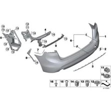 Orjinal Arka Tampon F45 Active Tourer Pdc'li 51122574882