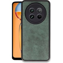 TKÇ Mey Ithalat®  Realme 12 5g Kılıf Aras Deri Kapak - Koyu Yeşil