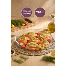 Selka Home Yuvarlak Fırın Kabı Borcam