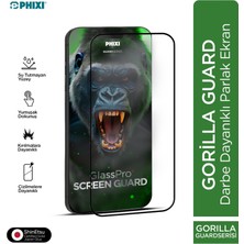 Phixi Gorilla Guard iPhone 17 Pro Kırılmaz Cam – Hd Temperli, Tekrar Yapışabilir, Suyla Temizlenebilir, Anti-Statik, Süper Kavisli Ekran Koruyucu