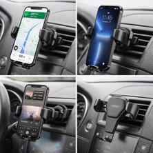 Robor R205 Akıllı Araç Telefon Tutacağı - Evrensel Uyum, Tek Elle Kullanım - Siyah