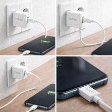 Robor R615 Micro USB Şarj Seti -  Kompakt ve Dayanıklı, Tak ve Çalıştır- Beyaz