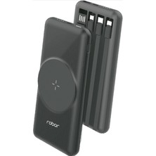 Robor R711 Taşınabilir 10.000 mAh Powerbank - Entegre Çoklu Kablo ve LED Gösterge