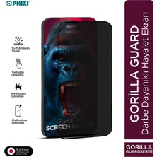 Phixi Hayalet Gorilla Guard iPhone 17 Air Kırılmaz Cam – Hd Temperli, Tekrar Yapışabilir, Suyla Temizlenebilir, Anti-Statik, Süper Kavisli Ekran Koruyucu